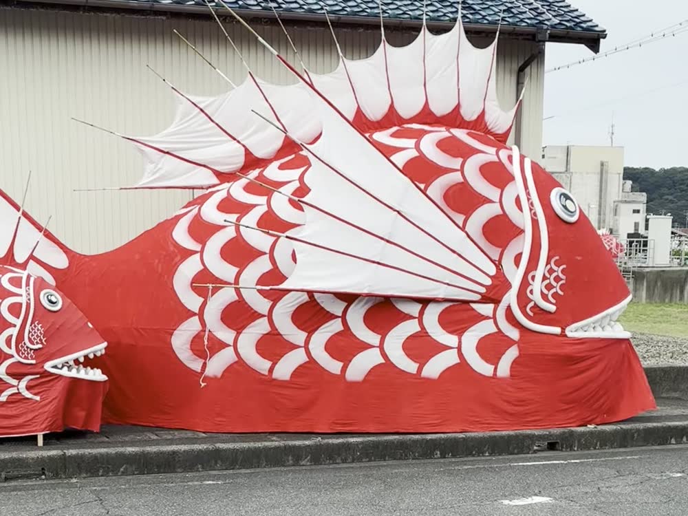 豊浜鯛まつりの鯛の張りぼて