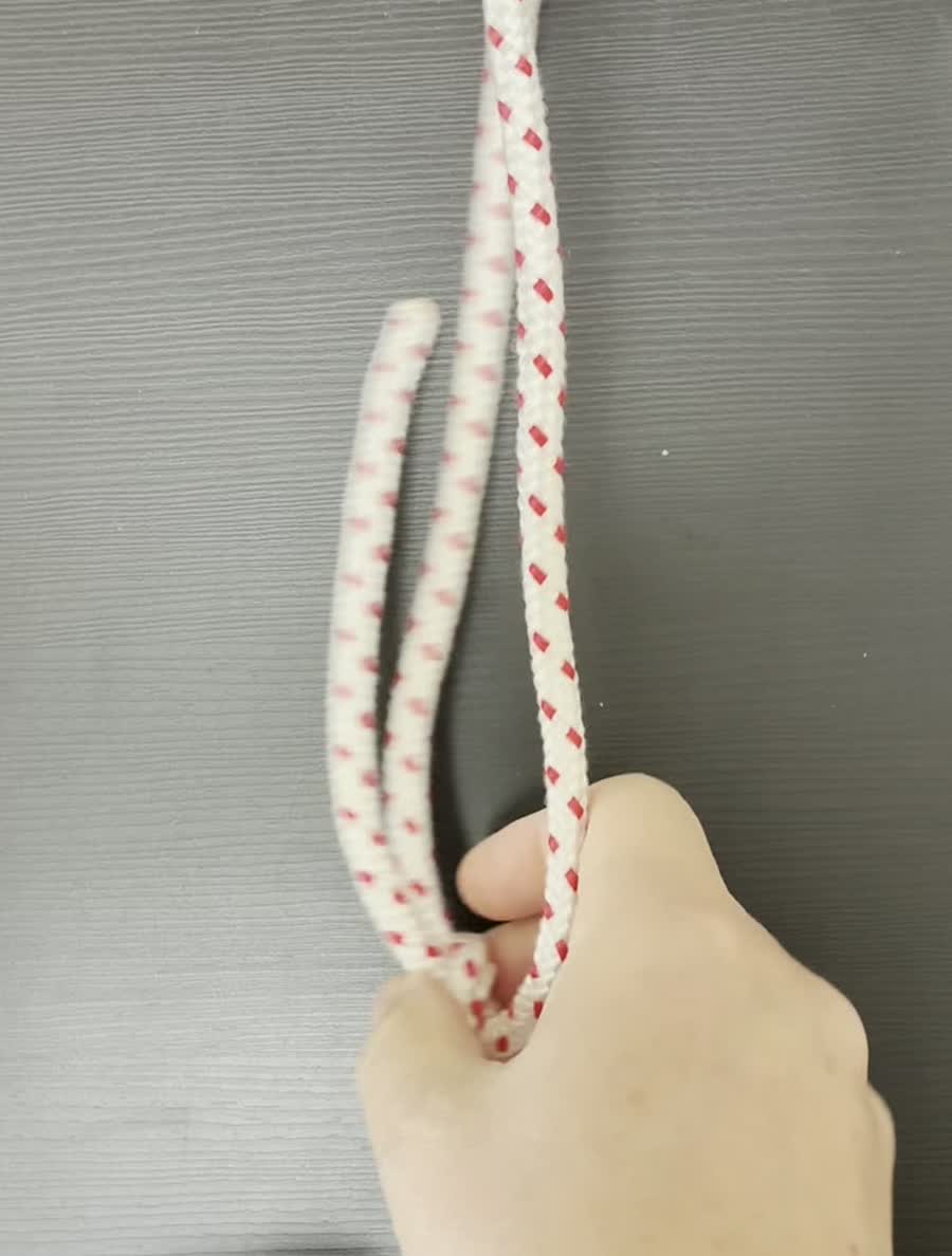 モヤイ結びの手順2 輪の中に通す